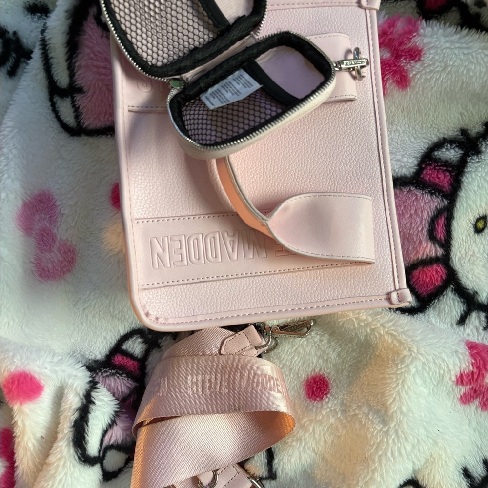 Steve Madden Pink Structured Crossbody Bag